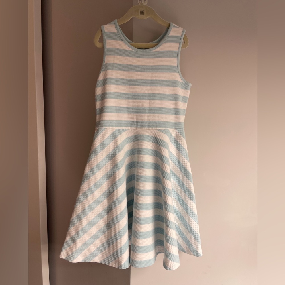 Janie and Jack blue striped dress - size 10 yr old girl